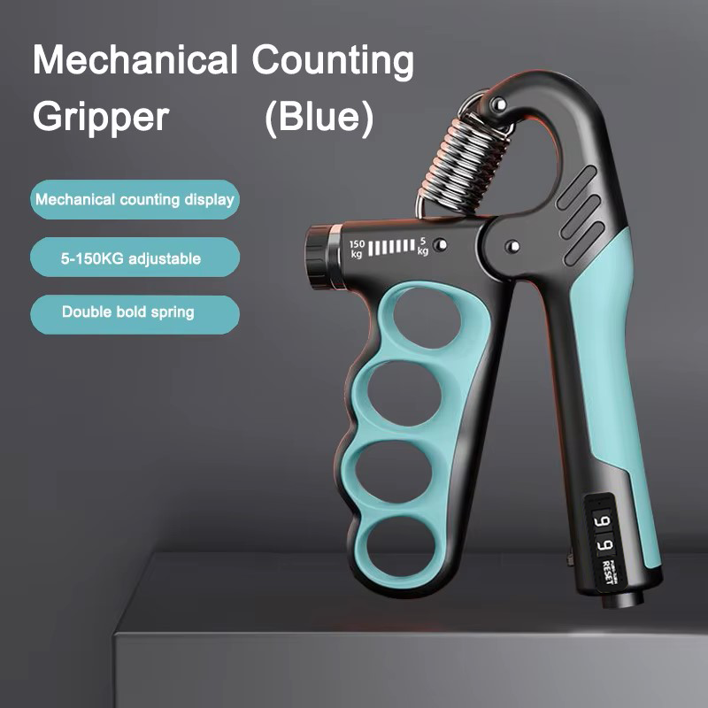 5-60kg/5-100kg Gripsterkte Gym Pols Expander Handversterker Verstelbare Spierherstel Fitness Handkrachtoefening: Blauw