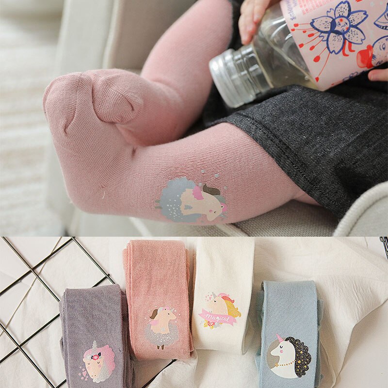 Baby Tights Soft Cotton Unicorn Newborn Baby Girl Tights Clothes Winter Girls Tight Pantyhose