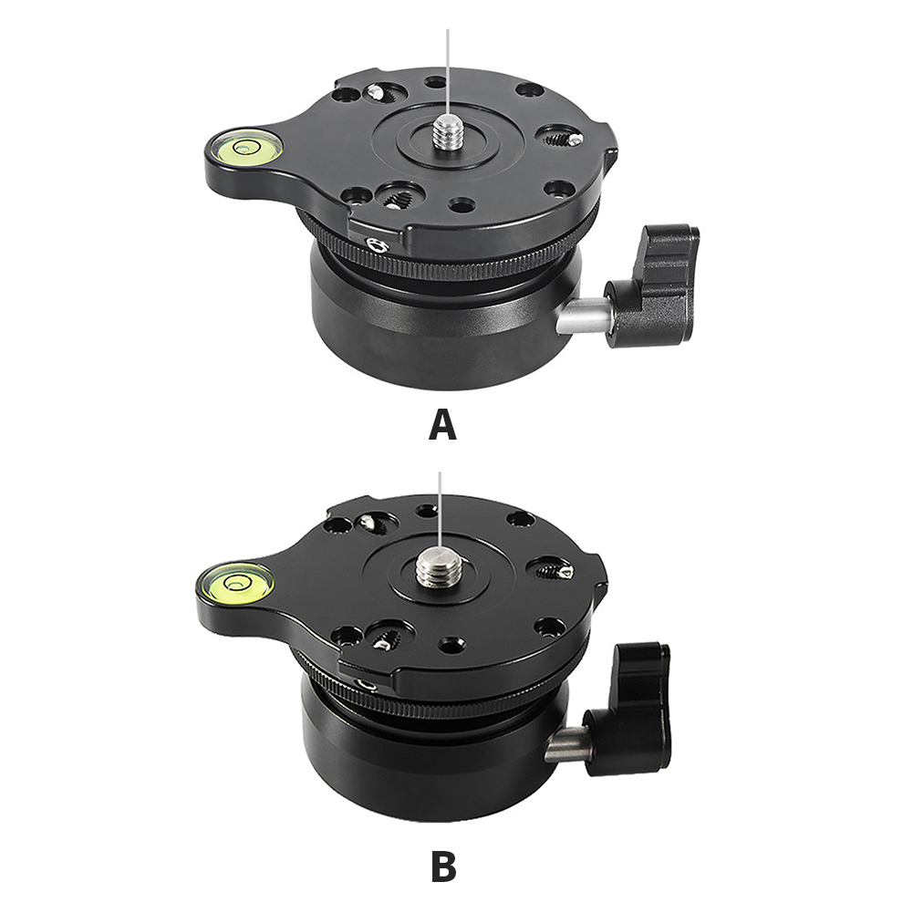 Universal Panoramic Head DSLR Camera Adjusting Plate Table Aluminum Alloy Horizontal Tripod Leveling Base Portable