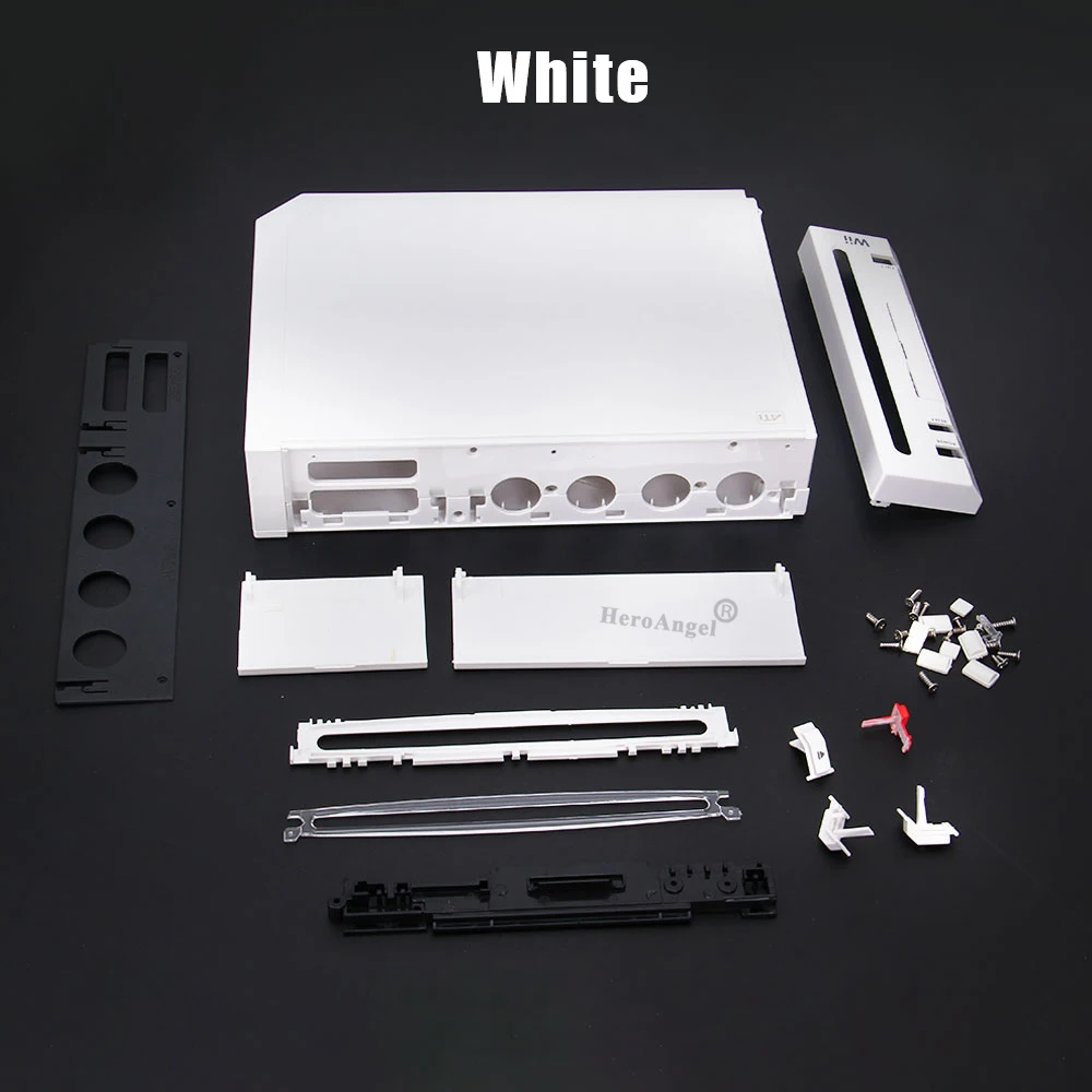 11 Colors Replacement Full Housing Shell Cover Case with Buttons For Wii Game Console Repair Parts: Red