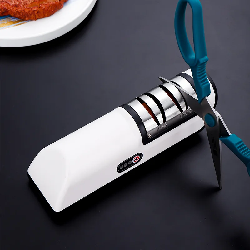 Afilador de cuchillos eléctrico de cocina multifuncional automático 4 engranajes afilador de cuchillos eléctrico accesorios de cocina