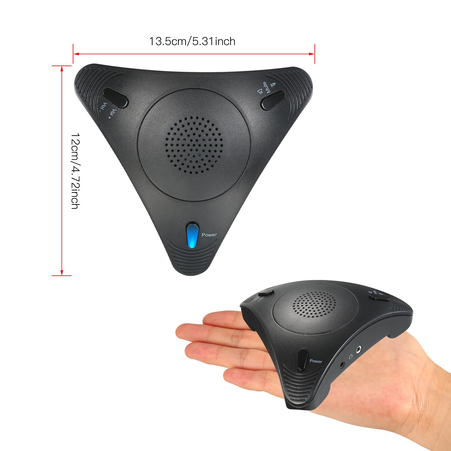 Microphone de conférence filaire, USB, omnidirectionnel, pour ordinateur de bureau, haut-parleur intégré, contrôle du Volume, muet