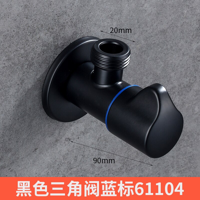 Water Triangle Valve Black Brass Cold Water Triangle Valve G1/2 Thread Angle Valves for Kitchen Bathroom Toilet Heater Sink: AD-07