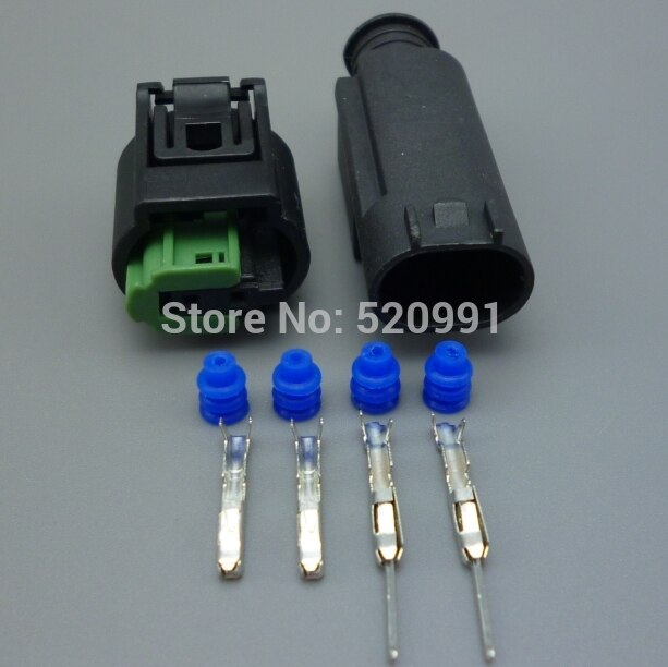 Shhworldsea-conector de cable macho y hembra de 2 pines Sensor de temperatura del agua del refrigerante del motor, enchufe para BMW Buick 1-967644-1