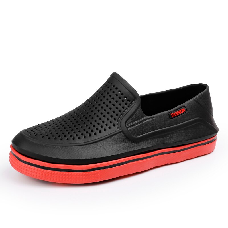 Summer Croc light Shoes Beach Sandals For Men Crocks Slipper Clogs Men Shoes Driver Sandles EVA Crocse sandalias hombre: Black / 42