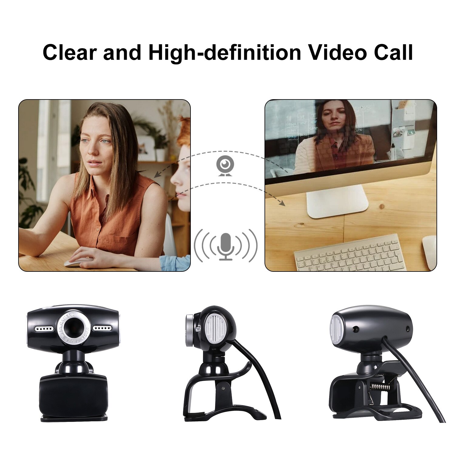 USB Webcam hd pc Camera with Built-in sound absorbing microphone camera for PC Laptop Computer Desktop Gaming Daily Life Web Cam