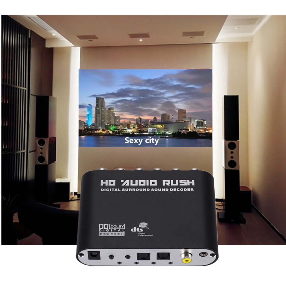 WVVMVV5.1 CH audio decoder SPDIF Coaxial to RCA DTS AC3 Optical digital Amplifier Analog Converte amplifier HD Audio Rush