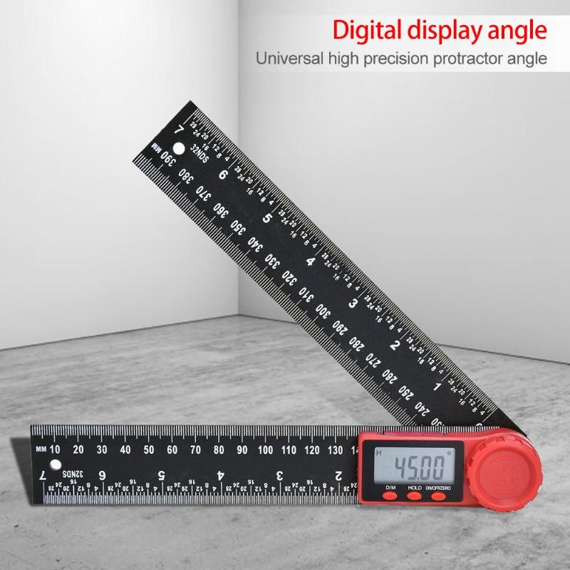 200mm Digital Protractor Ruler Inclinometer Goniometer Level Measuring Tool Electronic Angle Gauge Stainless Steel Angle Ruler