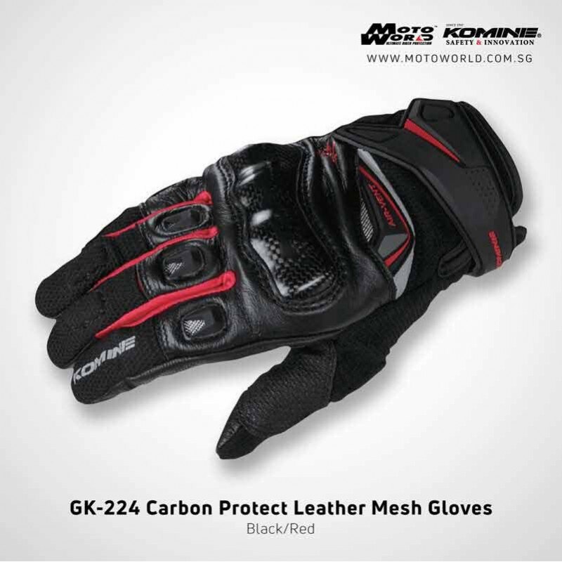 Sort hvid komine gk -224 carbon beskytte læder mesh handsker motorcykel downhill cykel  gk 224 handske