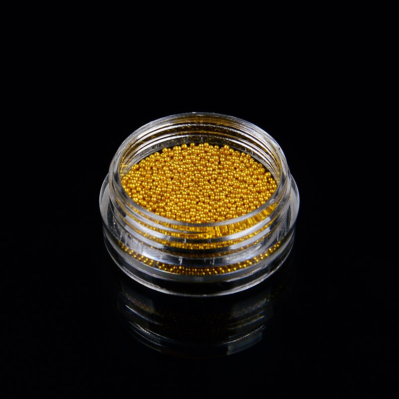1 bouteille or argent en option Mini Caviar perles Gel vernis ongles Art conseils perle balle Pro manucure pédicure bricolage 3D décoration