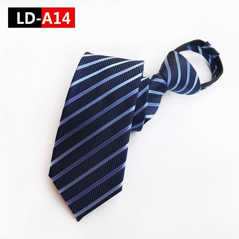 Original Convenient Fast Zip Tie Men's Simple Business 8 Cm Wedding Groom Lazy Easy To Pull Decorative Tie: LD-A14