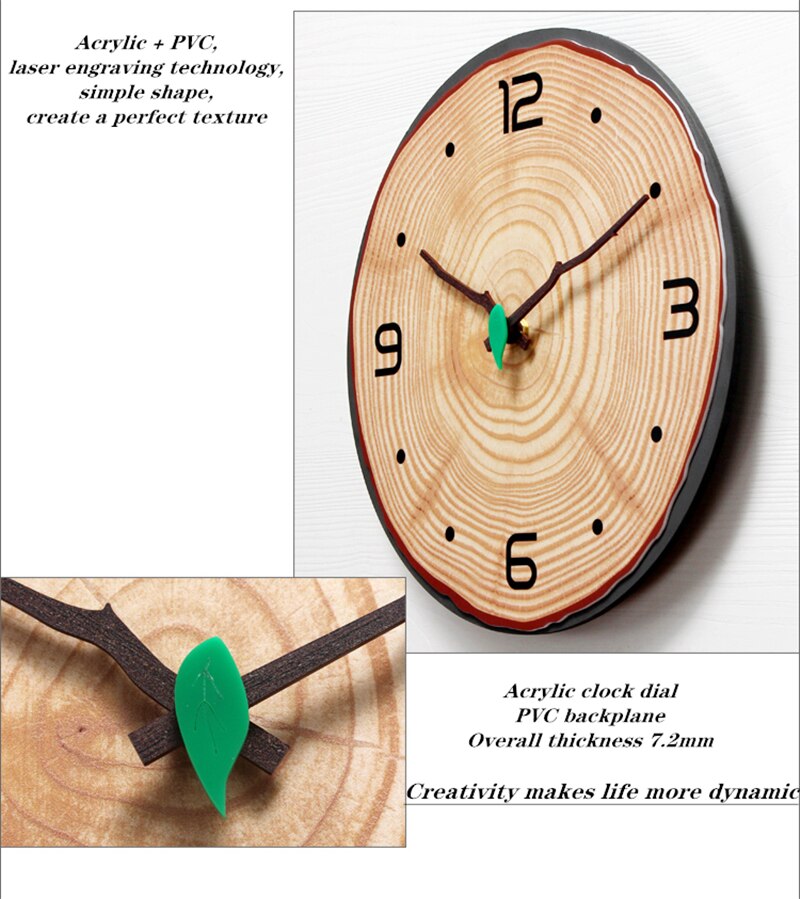 Mute moderne stort vægur ur tavse ure til hjemmekøkken stue indretning batteridrevet