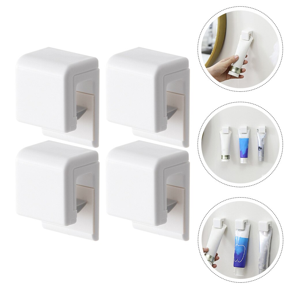 4Pcs Toothpaste Clip Plastic Toothpaste Clips Facial Cleanser Clips Punch-free Toothpaste Clips: Default Title