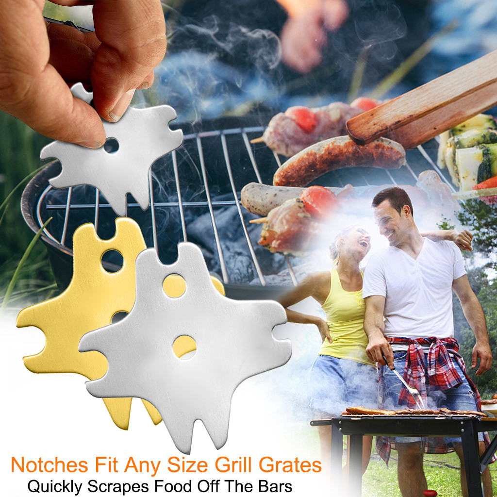 Baking Rack Scratch Remove Stains Barbecue Cleaning Tool Stainless Steel Cleaning Blade Outdoor Cooking Bar Grill Cleaning Blade