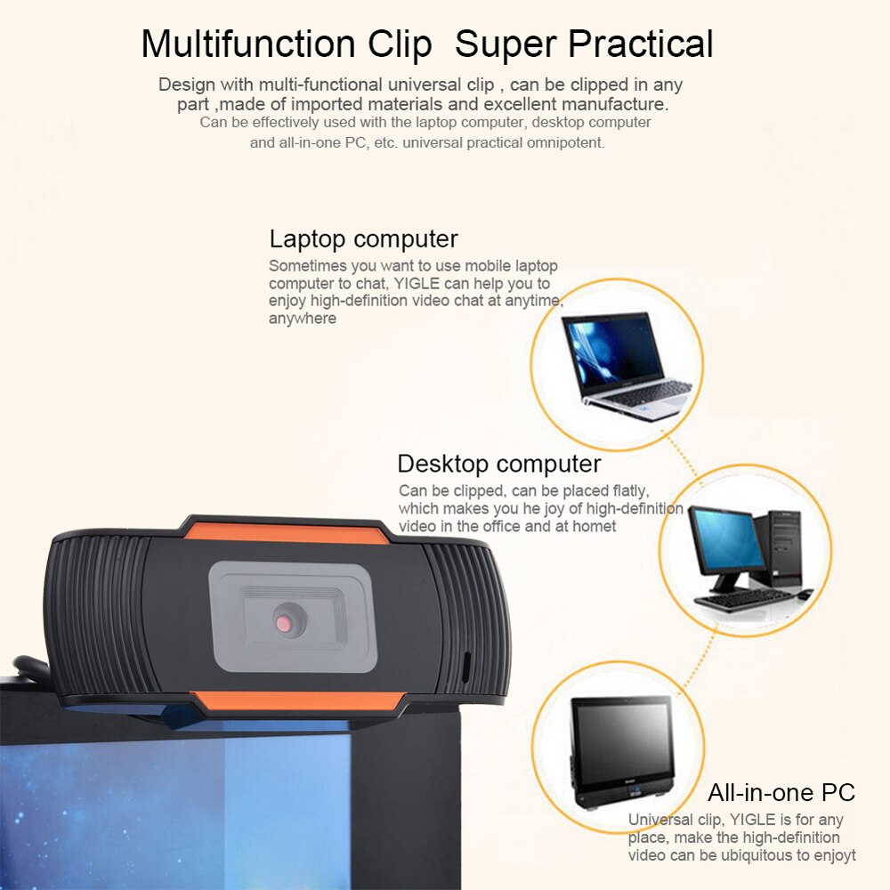 ViBAO K20 4K 1080P High Definition Webcam USB 2.0 67.9° Horizontal View Angle Web Camera with Microphone