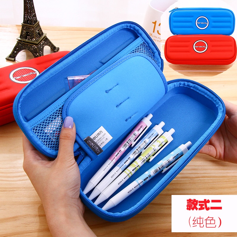 Multifunctional Double-layer Bag Students Stationery Schoolgirl Pencil Bag Papelaria Material Escolar School Supplies