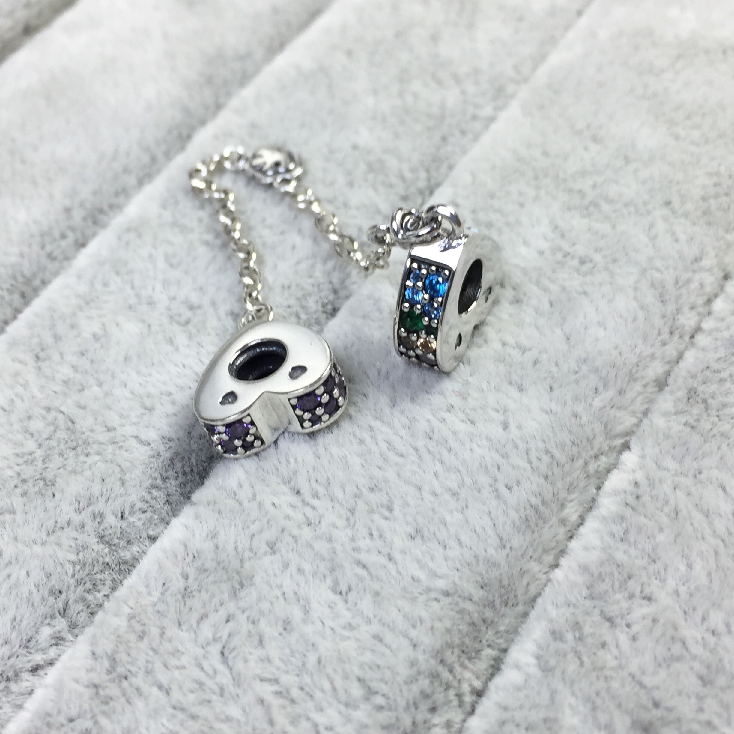 100% 925 Sterling Silver Classic Moon and Stars Ladies Charm Bracelet DIY Accessories Safety Chain: 5020