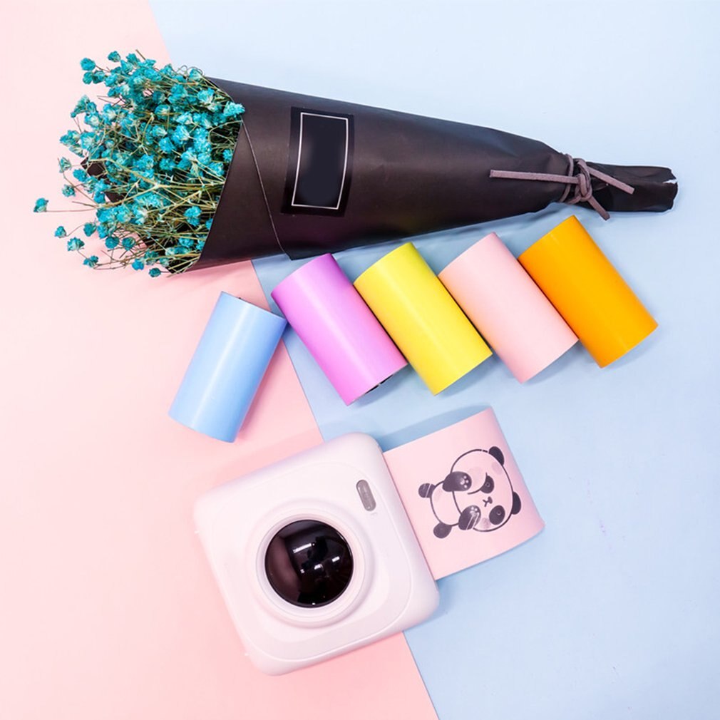 Color Self-Adhesive Thermal Paper Printing Paper Photo Printing Paper With Adhesive For Meow Machine Small Pos Machine