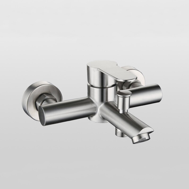 Bathroom Shower Faucet Stainless Steel Triple Bathtub Faucet Mixers Cold Mixer Valve Nozzle Tap Wall Mounted Home Shower Set: 03