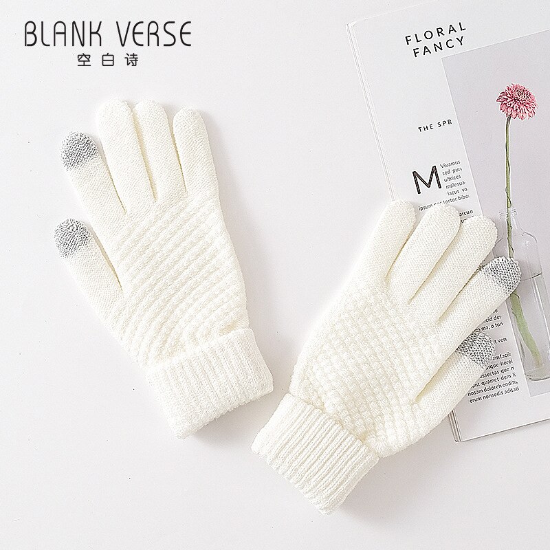 Winter neue wolle touchscreen handschuhe, Schüler verdickt erwachsene handschuhe, draussen jacquard gestrickte handschuhe, damen Finger handschuhe