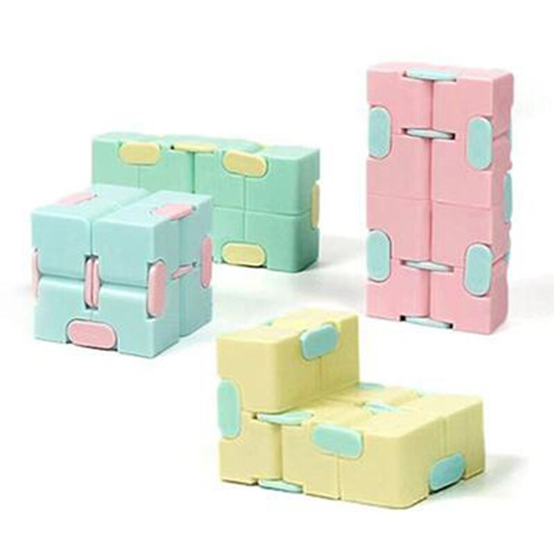 Decompressie Blauw Roze Infinity Kubus Anti-Angst Oneindige Cubes Upgrade Frosted Puzzels Speelgoed Voor Volwassenen Stress Cube Speelgoed