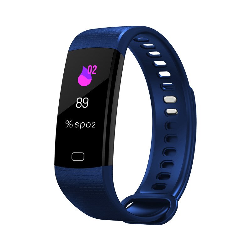 Y5 slimme band bloeddruk hartslag horloges activiteit fitness tracker armband waterdichte sport polsband smartwatch 1yw: Blauw
