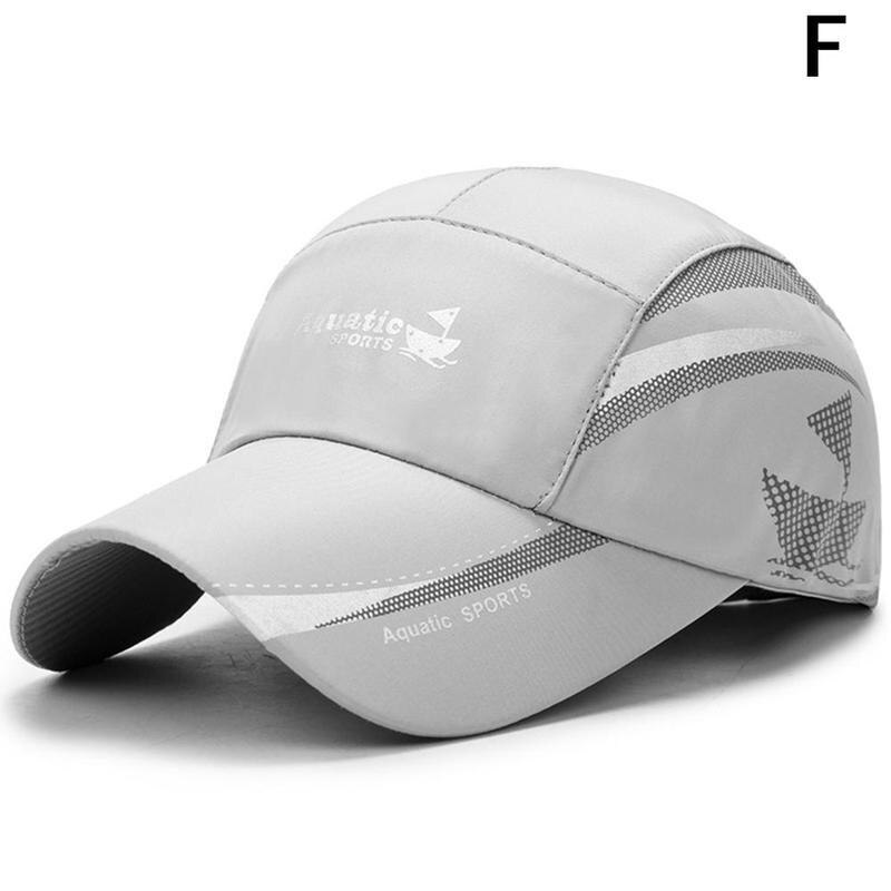 6 farver unisex fiskeri hat ensfarvet multifunktion justerbar sports solskærm cap unisex fiskeri baseball hat til kvinder mænd: F