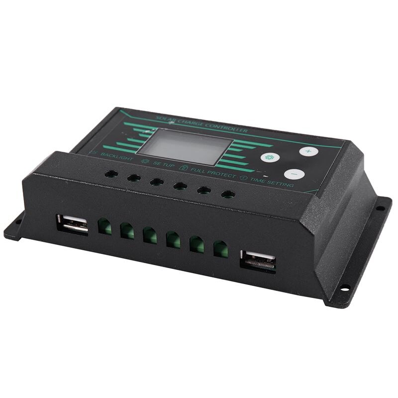 30A contrôleur de Charge solaire Pwm 12V 24V Auto avec rétro-éclairage écran Lcd 5V double Usb 30 ampères régulateur solaire chargeur Z30