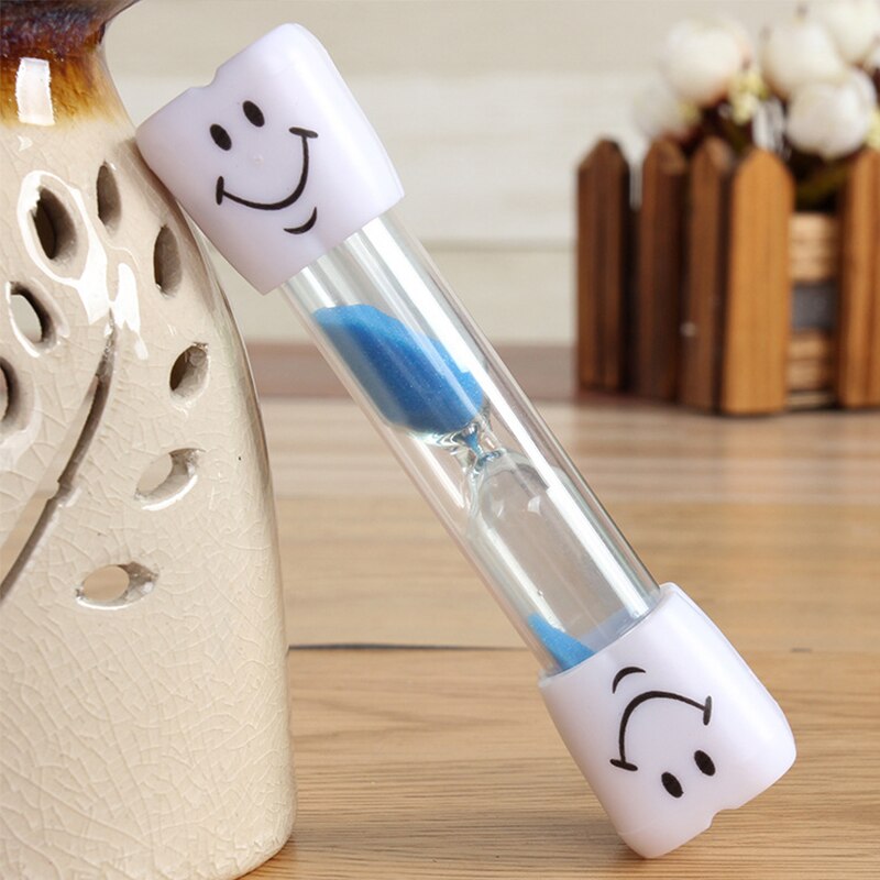 SKTN Children Kids Hourglass Toothbrush Timer 3 Minute Smiling Face For Cooking Sandy Clock Brushing-Teeth Timer Sandglass: Blue