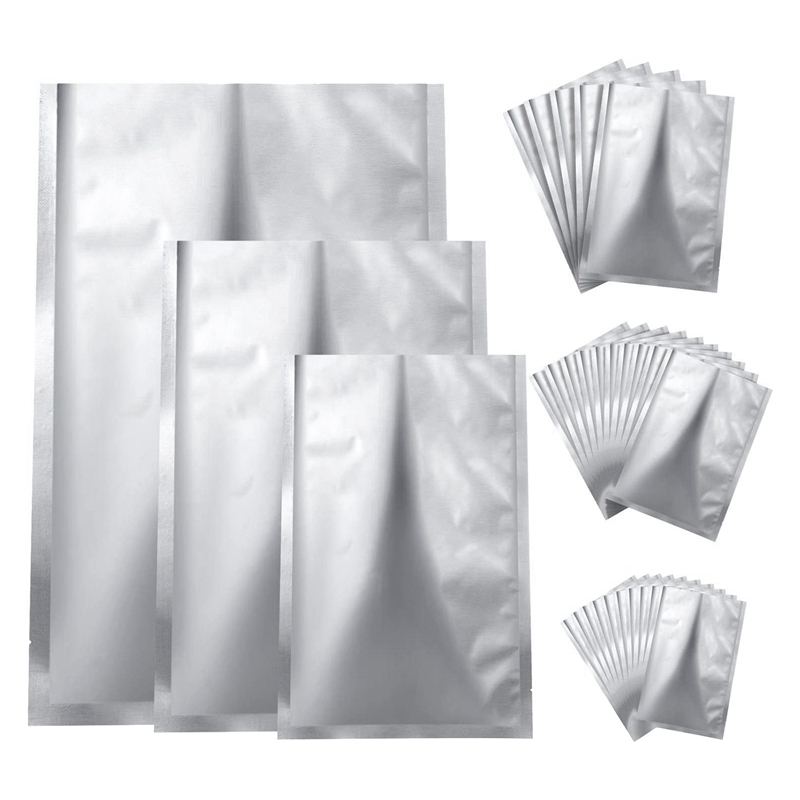 100 Stück Selbstversiegelnde Alufolien-Beutel 7,5x10 Cm – Vakuumierbar, Für Lebensmittel, Kaffee, Nüsse, Schmuck