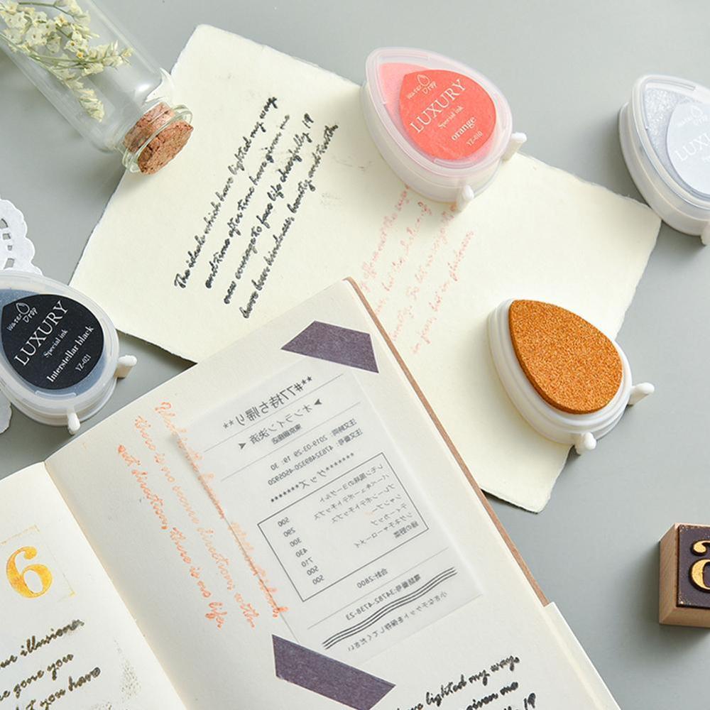 24 Colors Inkpad Handmade DIY Craft Oil Based Ink Pad Fabric Wedding Stamps Ink pad Paper Rubber Scrapbooking Paint Wood Fi V2X9