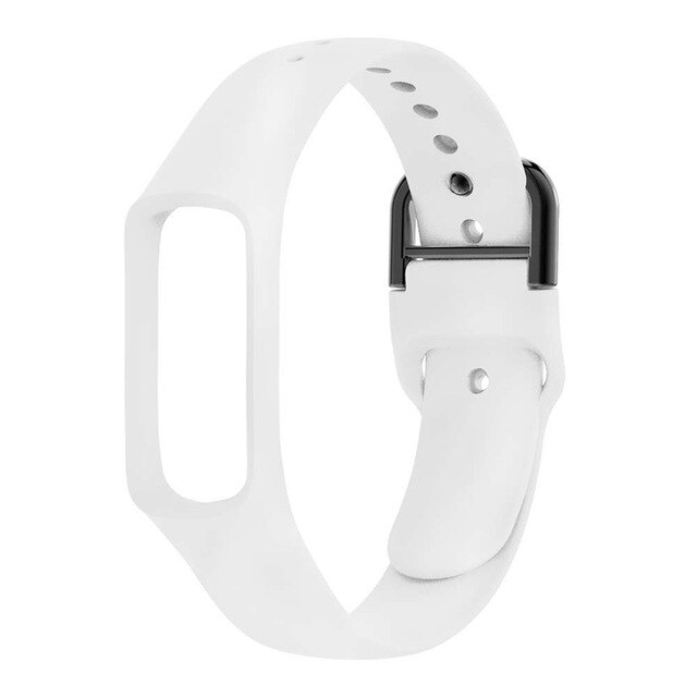 Smart Watch Band for Samsung Galaxy Fit-e R375 Silicone Wrist Band Strap Watchband Adjustable Bracelet Sports Replacement Band: White