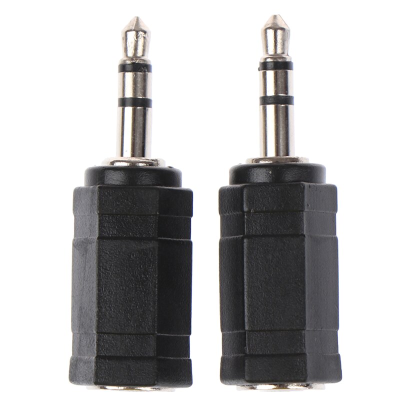 2Pcs 3.5mm male to 2.5mm female stereo audio mic plug adapter mini jack cable