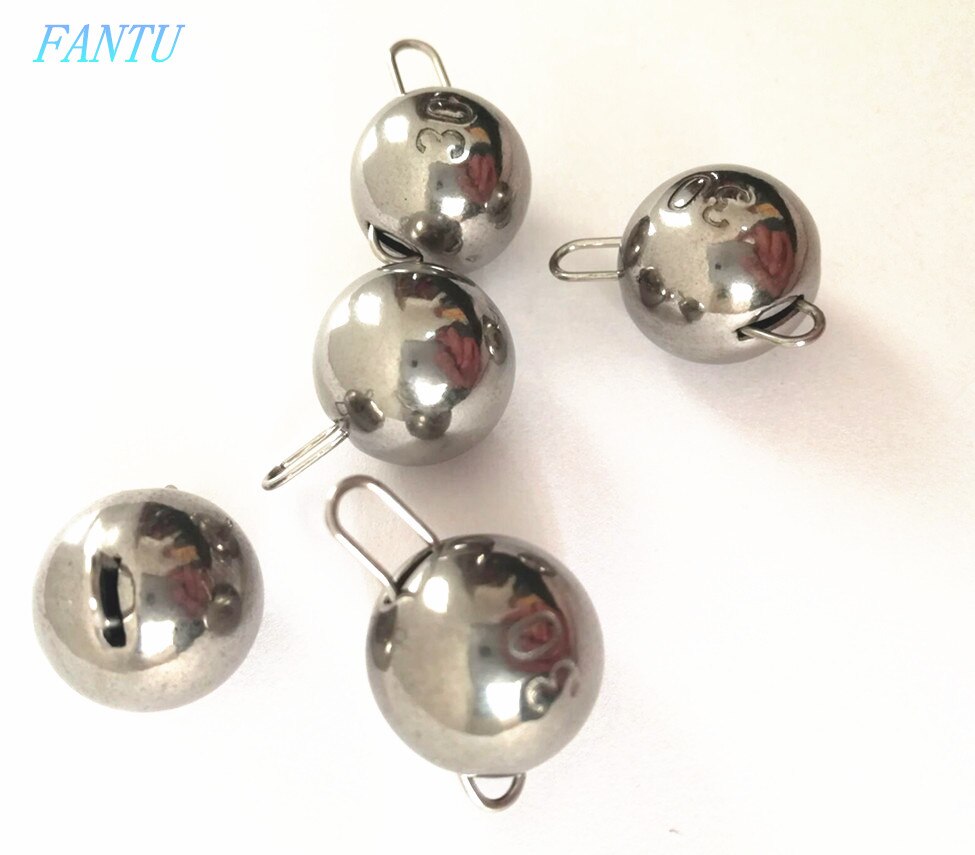 FANTU High Purity 97% Wolfram Cheburashka Fishing Sinkers 5pcs Tungsten Weight Cheburashka Plain Color