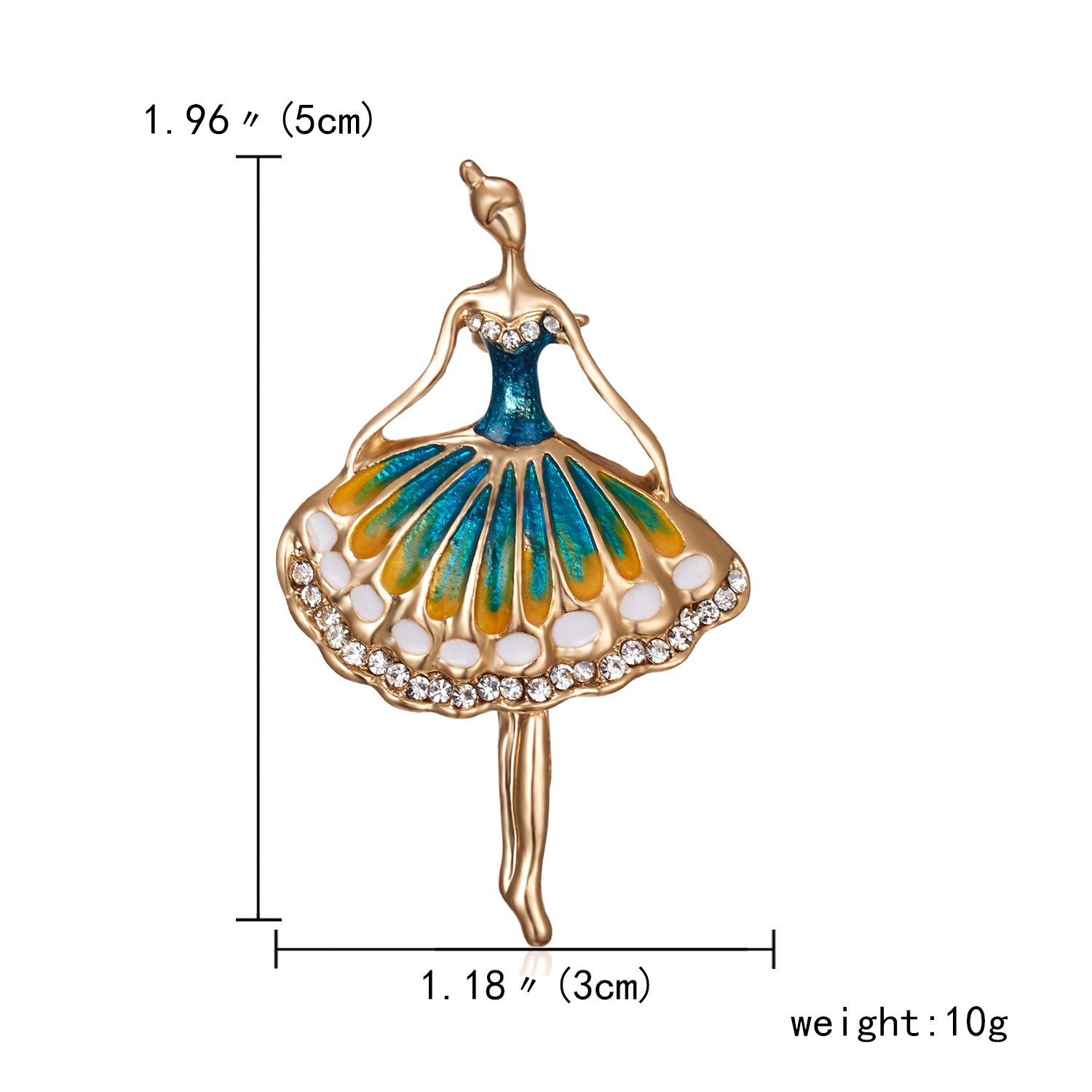 Mode Strass Dansen Jongen En Meisje Tekening Olie Figuur Karakter Broche Pin Vrouwen Girl Emaille Jurk Kleine Jurk