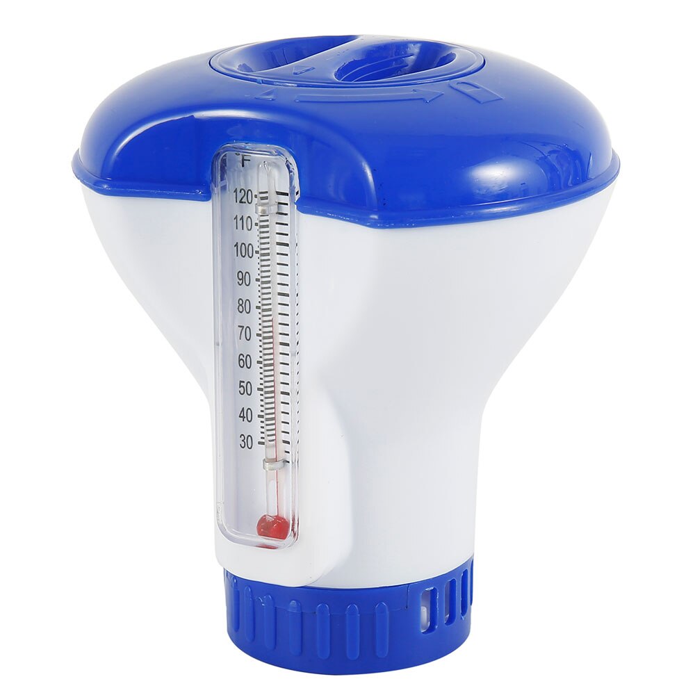 Zwembad Drijvende Chemische Chloor Dispenser Met Thermometer Desinfectie Zwembad Schoonmaken Tool Desinfectie Applicator Pomp