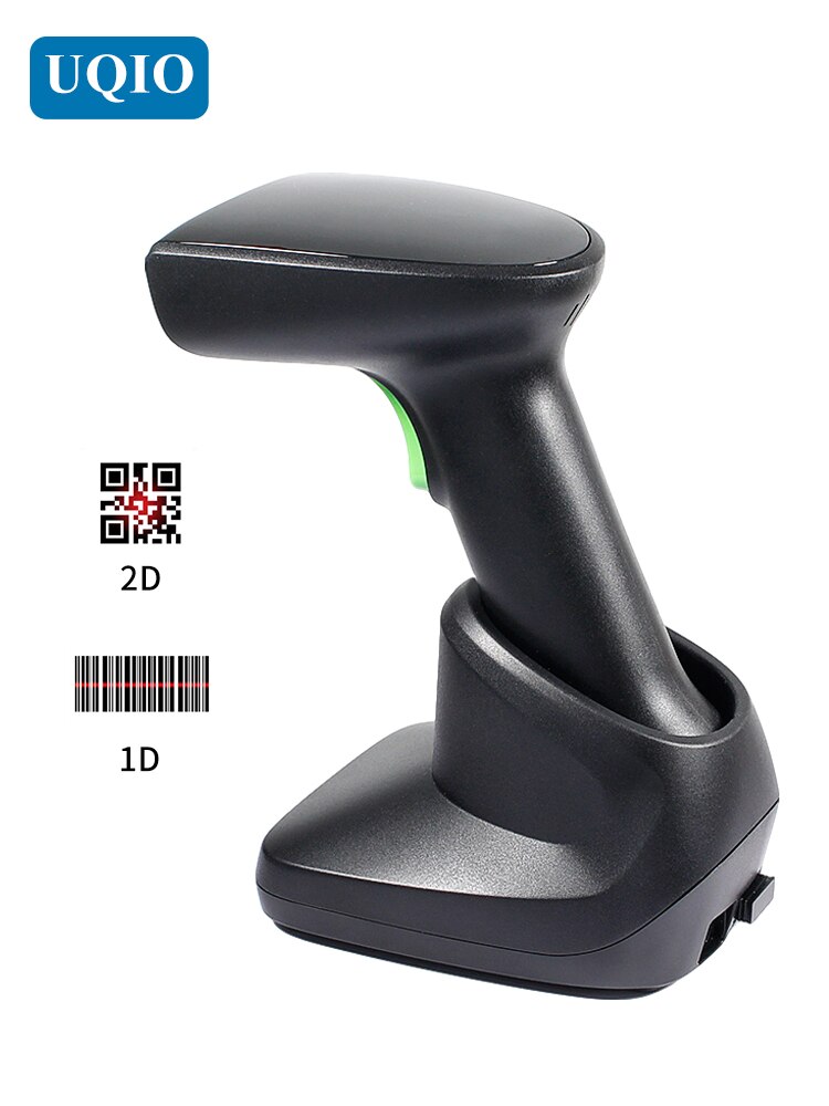 1D/2D Rechargeable Battery Wireless Barcode Scanner QR Bar Code Rearder with Charging Base WHS-20