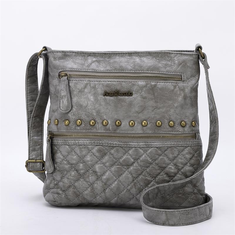 Angelo Barcelo Delle Donne Dell'annata Crossbody Sling Bag: Grey