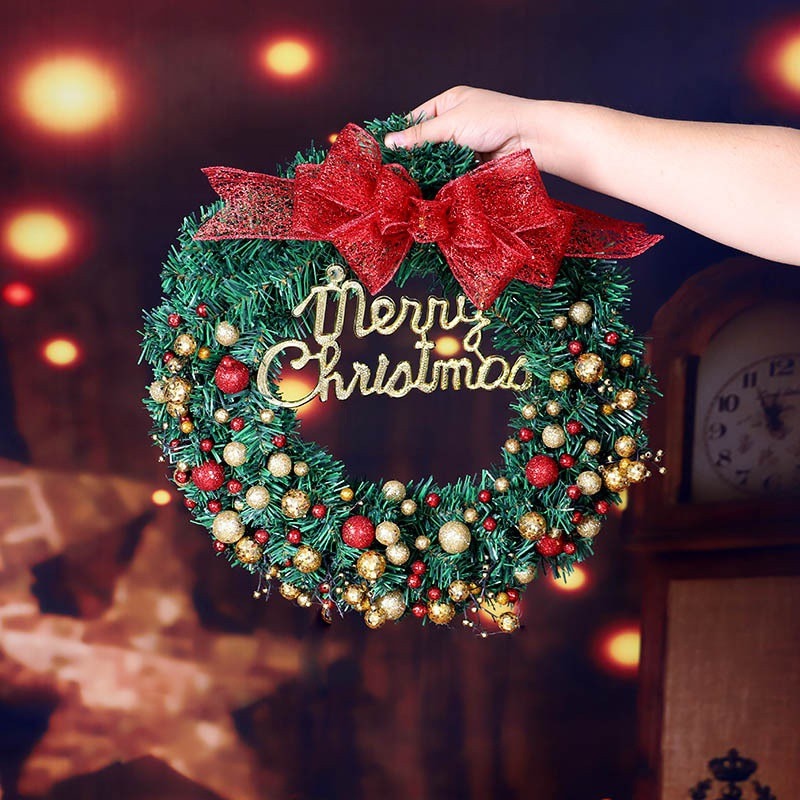 Door Hanging Christmas Wreath Pendant Halloween Thanksgiving Christmas Home Decoration