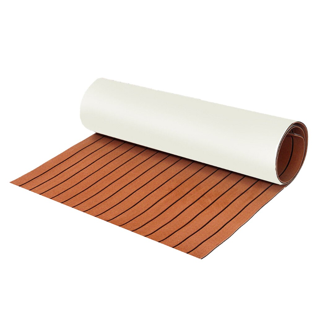 Mousse autocollante en teck pour bateau | 2400*600*6mm plaque de terrasse pour Yacht, en mousse EVA, accessoires de bateau antidérapants Marine: Brown