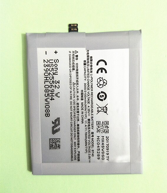 Azk 3000Mah Batterij Voor Meizu MX4 BT40 M460 M461 Mx 4 Bt 40 M460 M461 Lithium Polymer Vervangende Batterij hoge Capaciteit 3100Mah