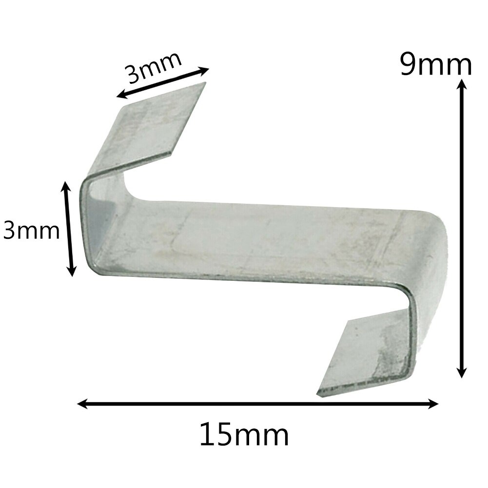 100pcs Stainless Steel Z-Lap Type Greenhouse Glazing Clips Replacement Garden Parts