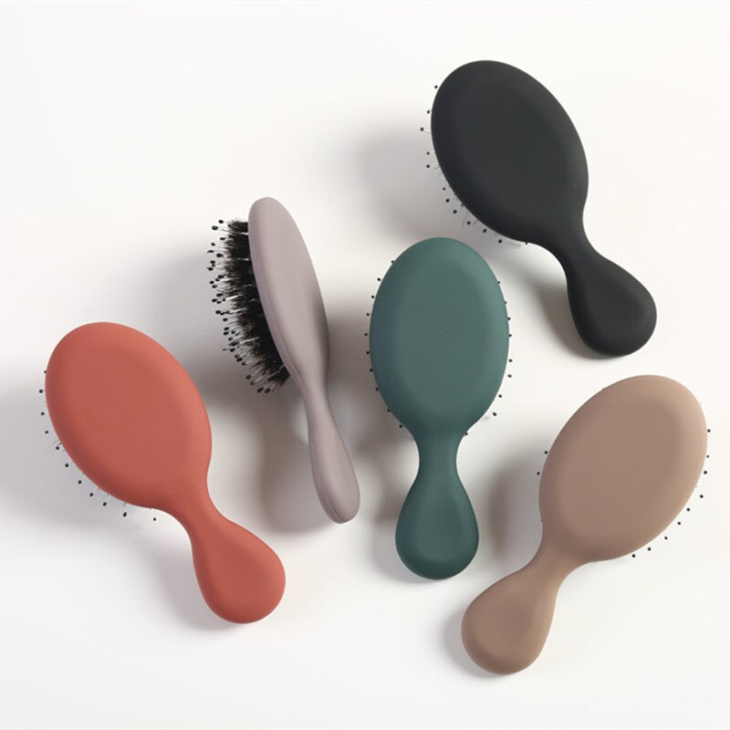 Peigne à cheveux de poche Portable, brosse à cheveux pour Salon de coiffure, shampoing, masseur, peigne en crin de cheval, outil de , santé