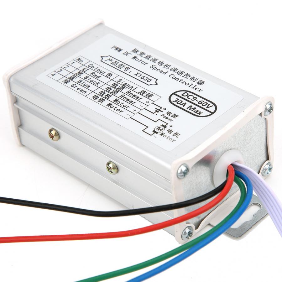 Dc 9V 12V 24V 48V 60V Verstelbare Borstel Motor Speed Controller Regulator Pwm Snelheidsregeling 10A 20A 30A Pulsbreedtemodulator