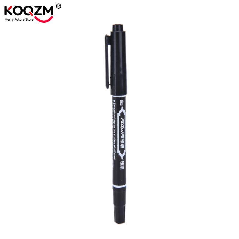1pc 3 Farben dauerhaft Farbe Marker Stift Zwilling Tipps Verdoppelt geleitet Haken Linie Für CD DVD Medien Rabatt Schnell-trocknen Schreiben Stifte