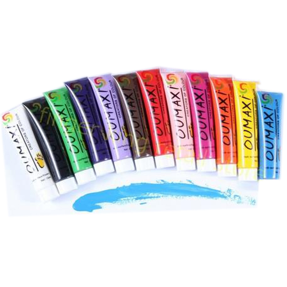 Doigt ange 12 pièces 12ml peinture à ongles Multi Surface 3D peinture OUMAXI Nail Art peinture 12 couleurs différentes outils de peinture à ongles