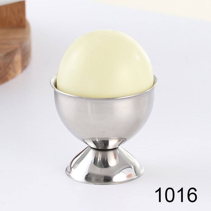 Copa de huevo de bandeja de huevos de acero inoxidable suave tazas para huevos hervidos soporte lavavajillas SP99: Gris claro