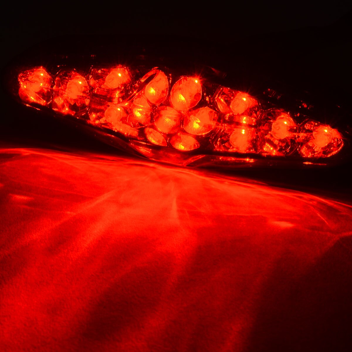 Mayitr Universele 15 Led 12V Motorfiets Atv Scooter Achterlichten Rem/Running/Rijden Licht Gerookte Zwarte Lens voor Honda