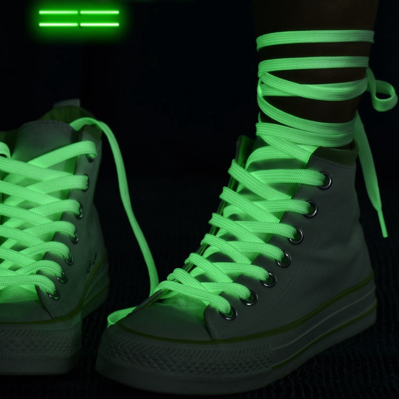 Cordones luminosos de 6 colores para niños y adultos, cordones para zapatos planos, brillantes, para , fluorescentes, Unisex, 1 par
