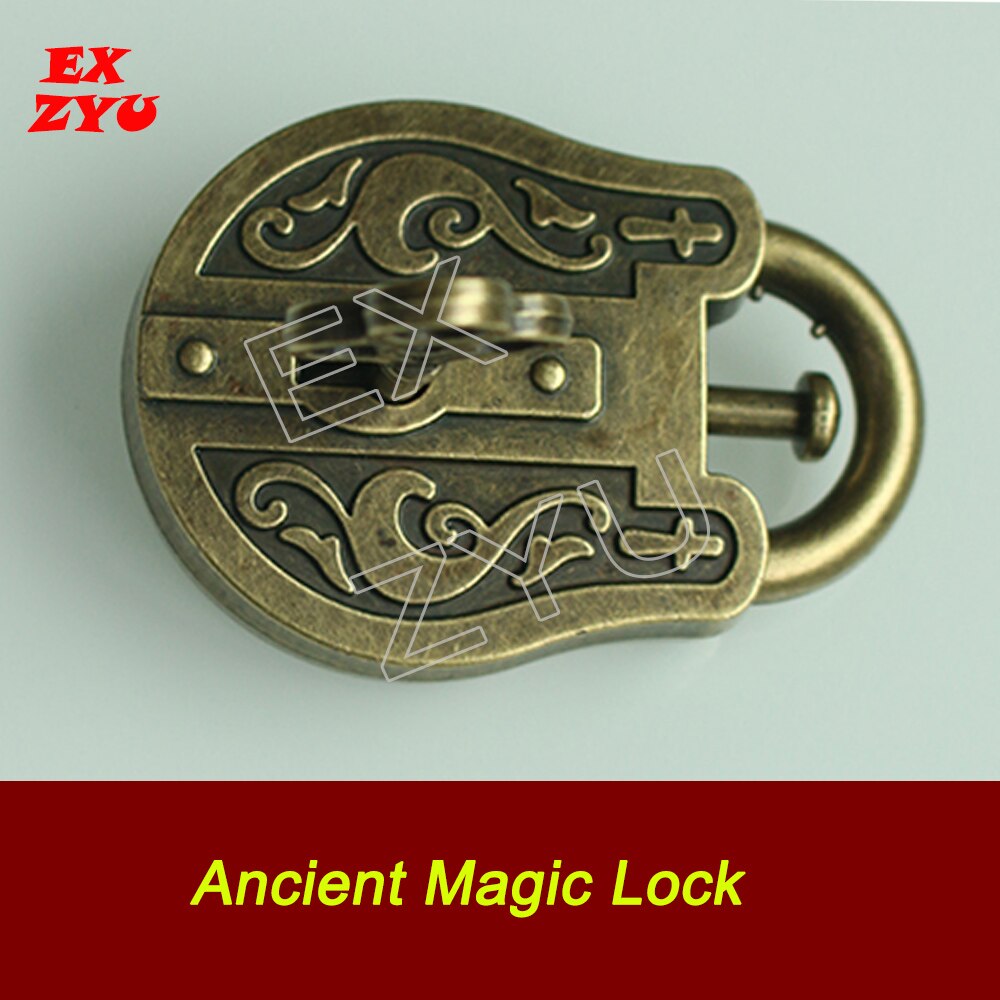 EXZYU Ancient Magic Lock Prop Real Life Escape Room Get the key and try many times to open lock Chamber Room